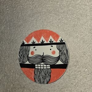 Anthropologie Kristina Saywell Nutcracker holiday plate, red, 6.5 inches